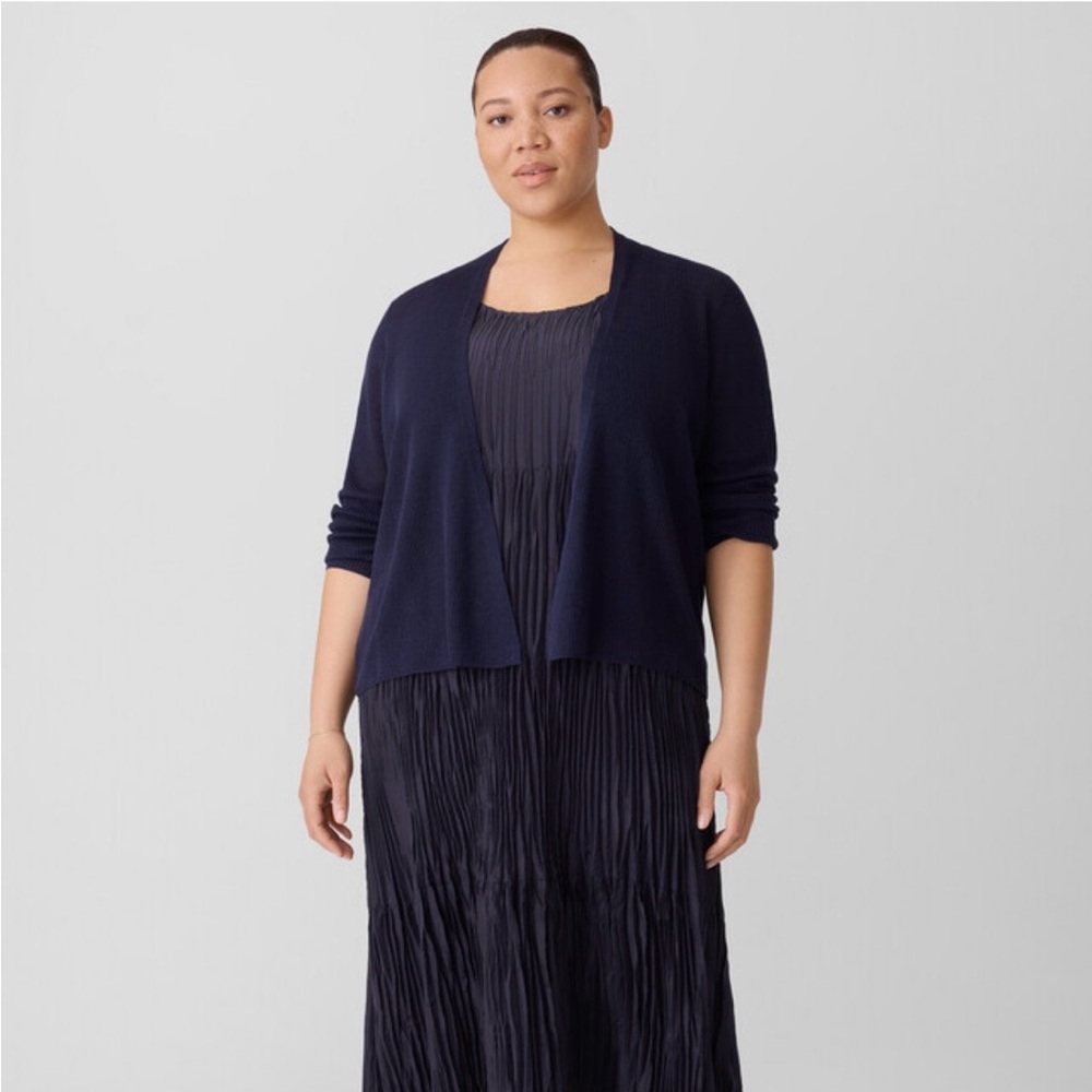 Eileen Fisher Organic Linen Cotton Cropped Cardigan